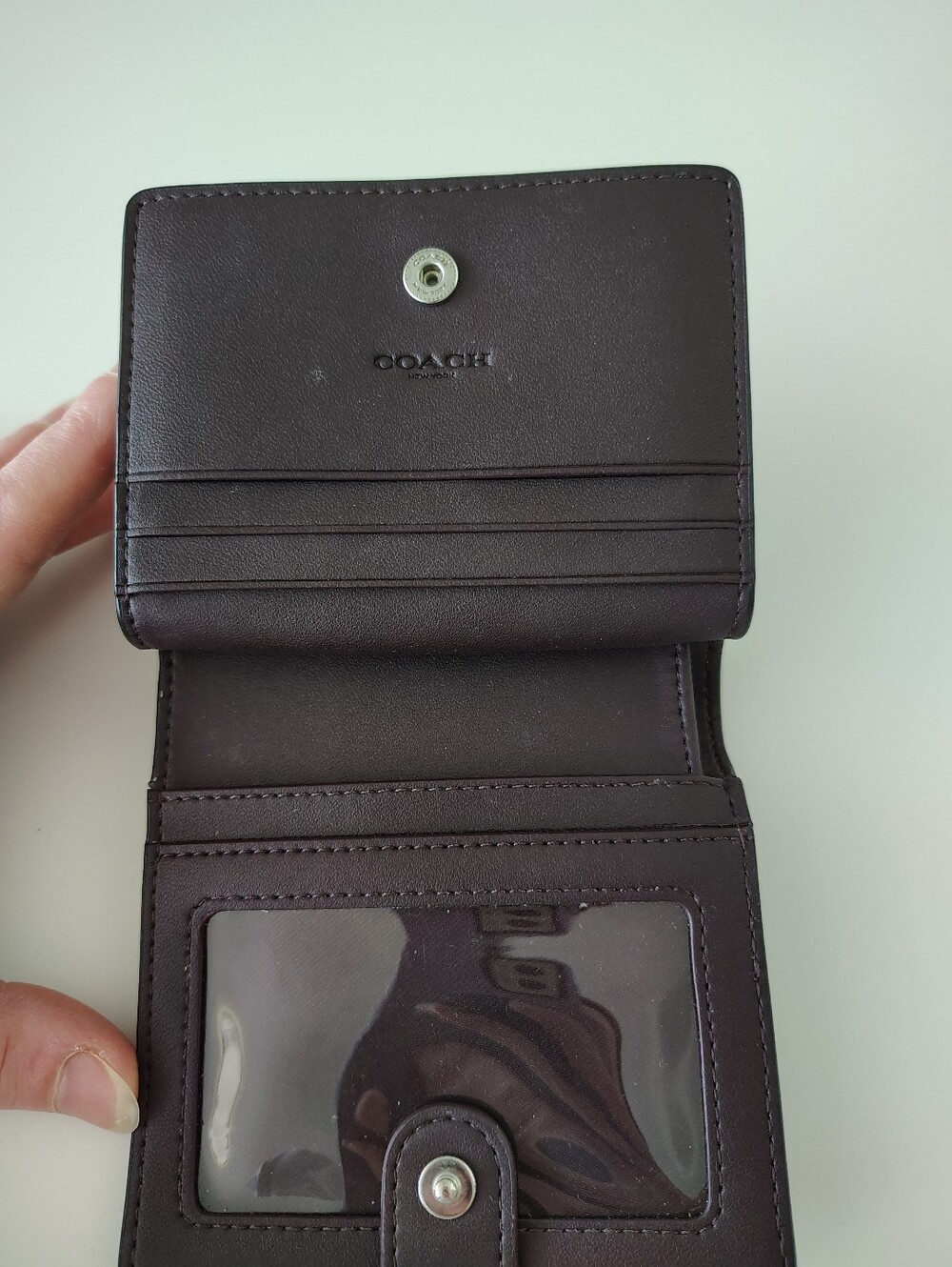 Coach Glossy Black Patent Leather Zip Around Wallet - New - Picture 3 of 6
